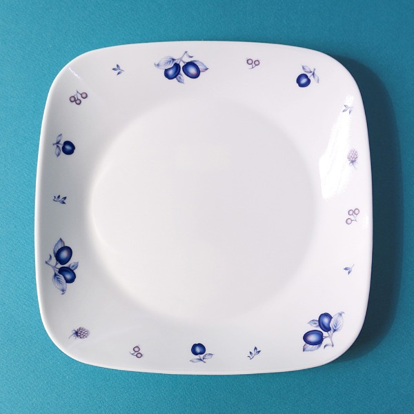 코렐 블루베리 PT-2213 사각대접시  1p  그릇 식기 도소매
