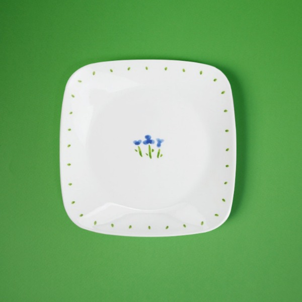 코렐 리틀블루 PE-2206 사각소접시 1p  접시 식기 그릇 도소매