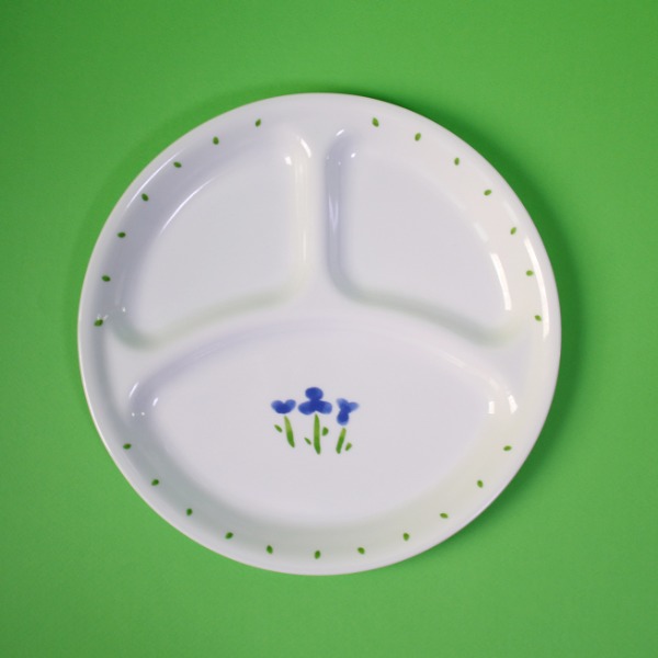 코렐 리틀블루 PE-310 삼절안주(대) 1p  접시 식기 그릇 도소매