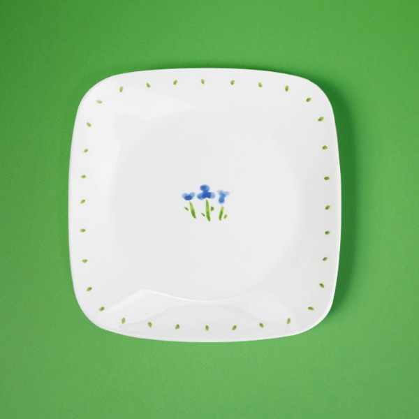 코렐 리틀블루 PE-2211 사각중접시 1p  접시 식기 그릇 도소매